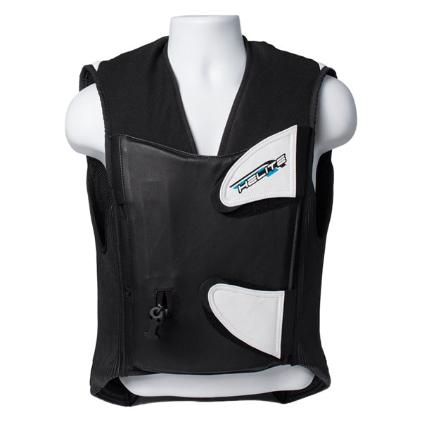 Helite Racing Airbag Safety Vest Unisex Black/White - Euromoto