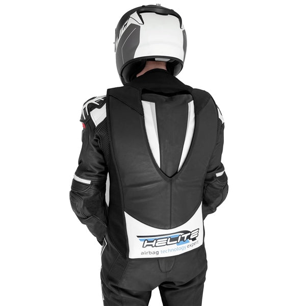 Helite Racing Airbag Safety Vest Unisex Black/White - Euromoto