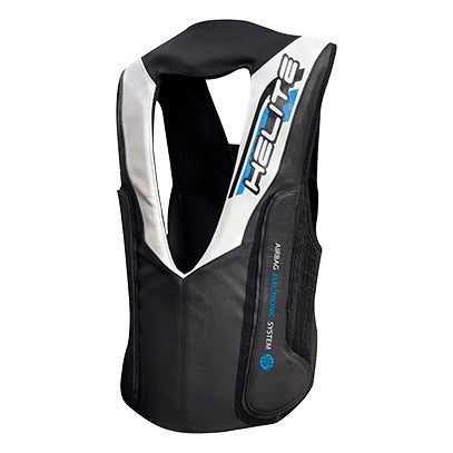 Helite Racing Airbag Safety Vest Unisex Black/White - Euromoto