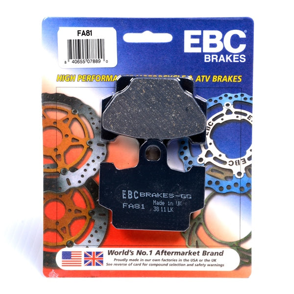 EBC Organic Brake Pad Organic - Front Part# FA81 - Euromoto