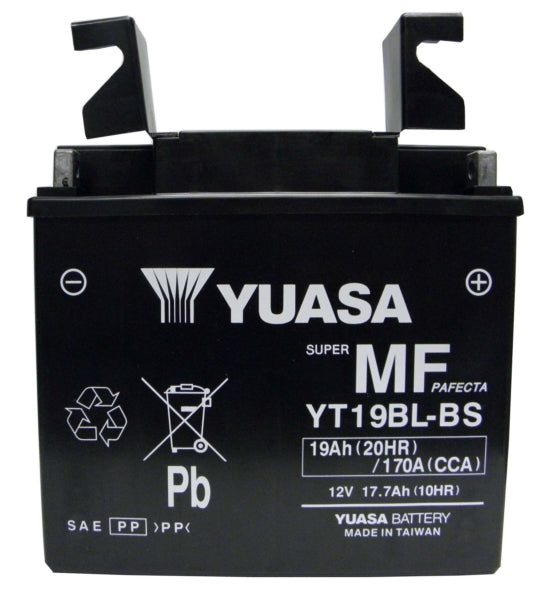Yuasa Battery Maintenance Free AGM YT19BL-BS Part# YUAM6219BL - Euromoto