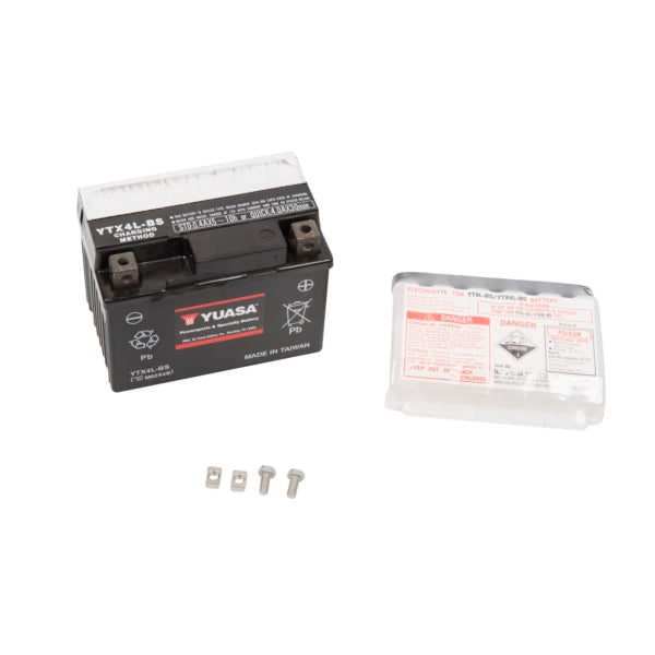 Yuasa Battery Maintenance Free AGM YTX4L-BS Part# YUAM62X4B - Euromoto