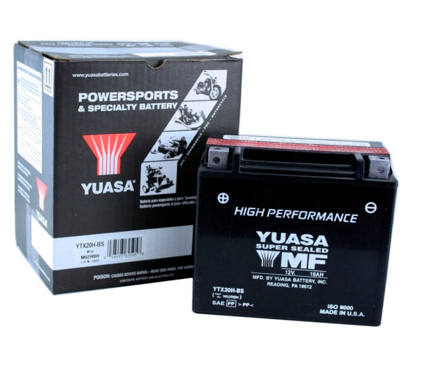 Yuasa Battery Maintenance Free AGM High Performance YTX20H-BS Part# YUAM62RBH - Euromoto