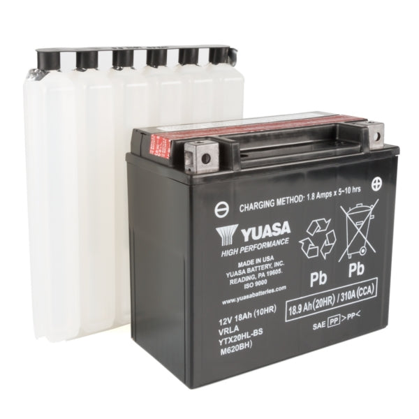 Yuasa Battery Maintenance Free AGM High Performance YTX20HL-BS Part# YUAM620BH - Euromoto