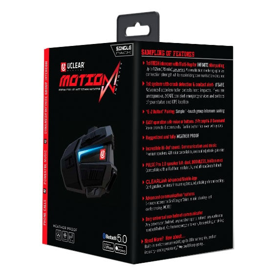 UClear Motion Infinity Bluetooth Helmet Audio System - Euromoto