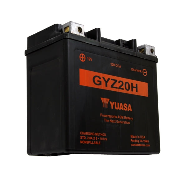 Yuasa Battery Maintenance Free AGM Factory Activated GYZ20H Part# YUAM72RGH - Euromoto