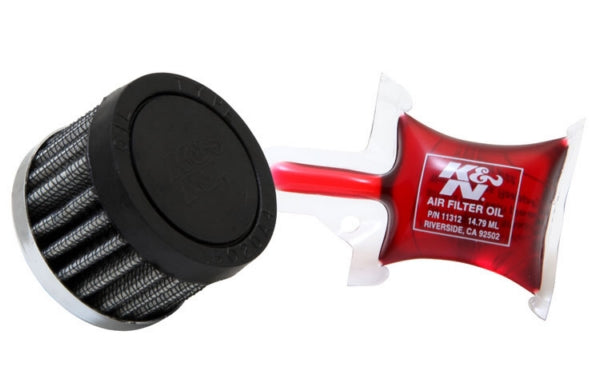 K&amp;N Steel Base Crankcase Vent Filter 1/2 in. Black 62-1010 - Euromoto