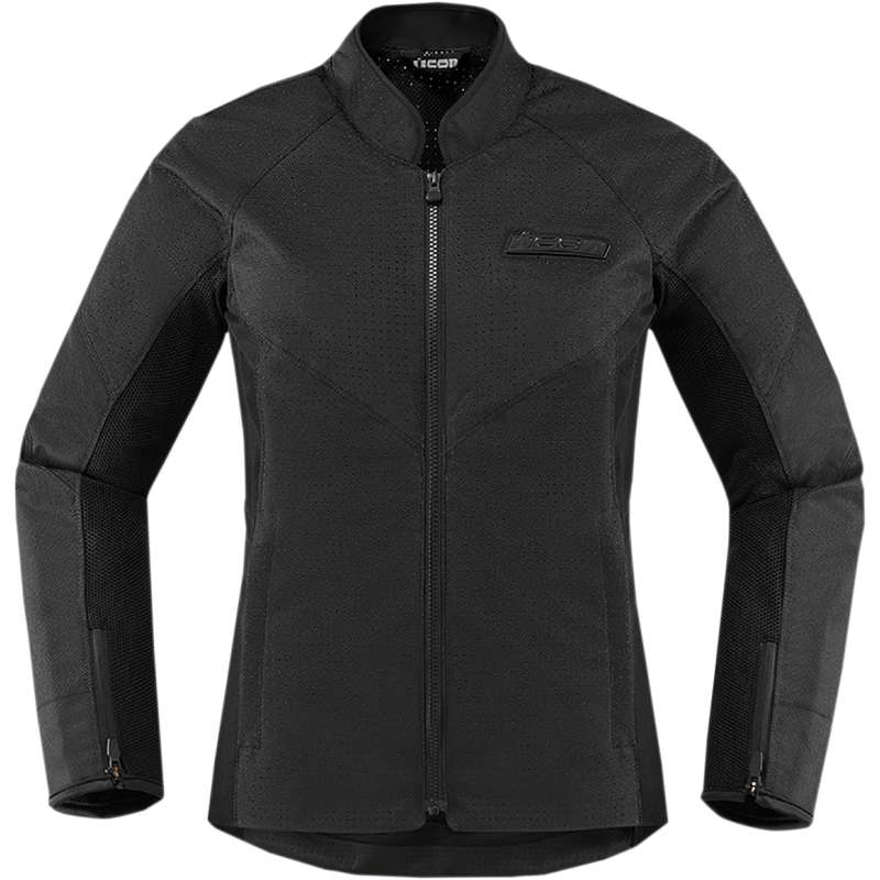 ICON JACKET WOMEN HOOLIGAN PERFORATED STEALTH - Euromoto