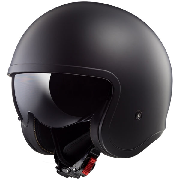 LS2 Spitfire Motorcycle Open-Face Helmet - Solid Matte Black - Euromoto