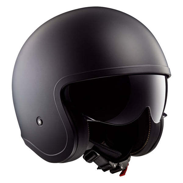 LS2 Spitfire Motorcycle Open-Face Helmet - Solid Matte Black - Euromoto