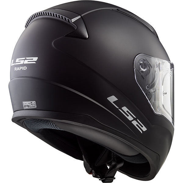 LS2 Rapid Motorcycle Full-Face Helmet Matte Black - Euromoto
