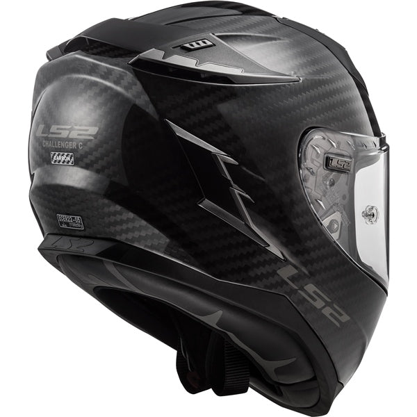 LS2 Challenger Carbon Motorcycle Full-Face Helmet - Carbon Fiber - Euromoto