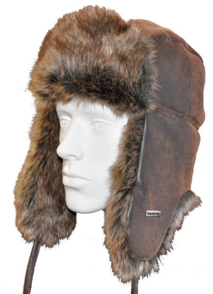 Nat's Aviator Style Leather Hat - Euromoto