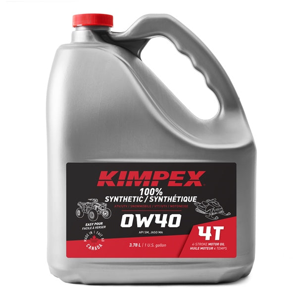 Kimpex 4-S100 0W40 Snowmobile/ATV Engine Oil 0W40 Part# FV0002726 - Euromoto