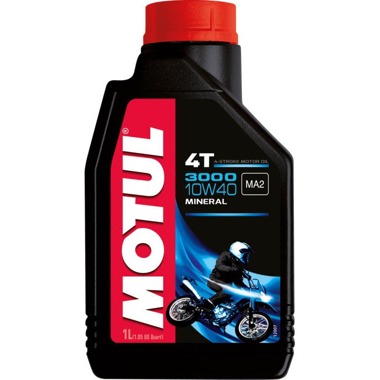 Motul 3000 4T 10W40 Mineral Motorcycle Engine Oil, JASO MA2