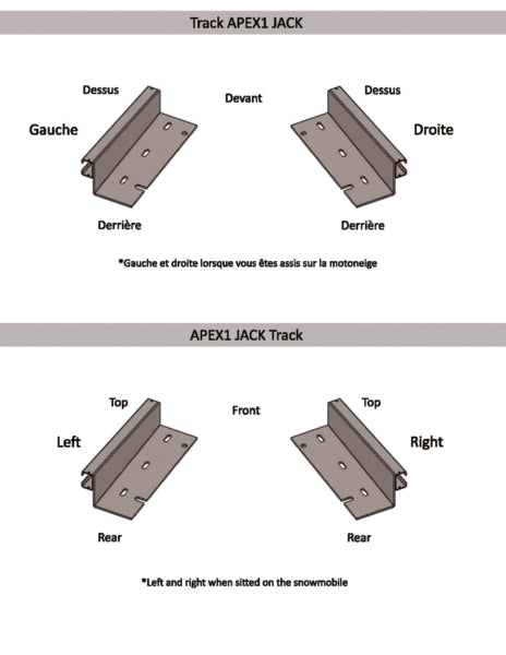 SEAT JACK Slide Rail Kit Part# T-AP11J - Euromoto