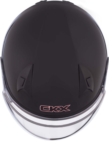CKX VG977 Winter Double Lens Open-Face Helmet - Solid Black - Euromoto