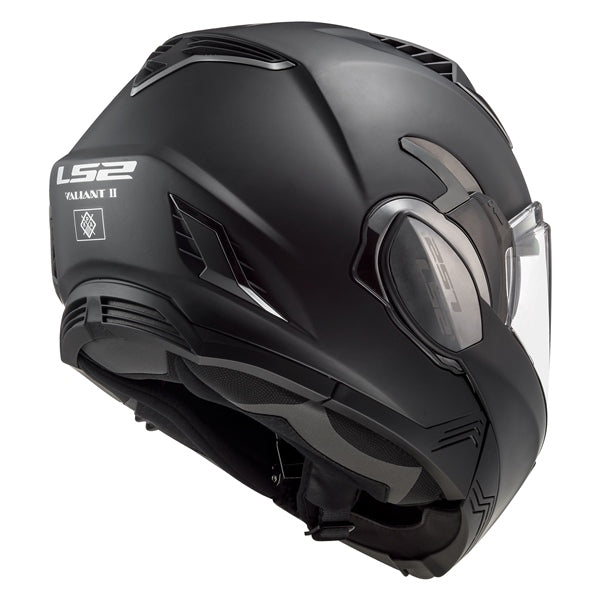 LS2 Valiant II Motorcycle Modular Helmet Solid Blackout - Euromoto