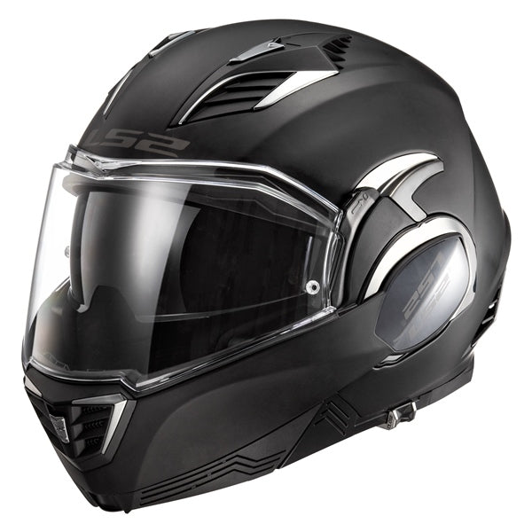LS2 Valiant II Motorcycle Modular Helmet Solid Blackout - Euromoto