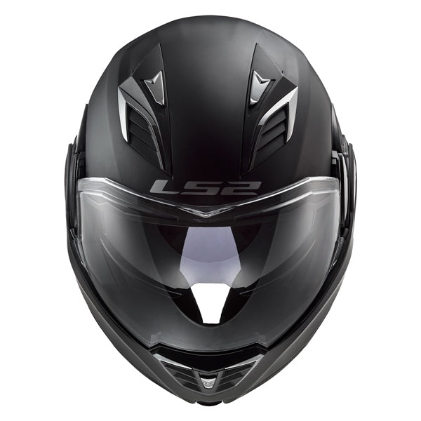 LS2 Valiant II Motorcycle Modular Helmet Solid Blackout - Euromoto