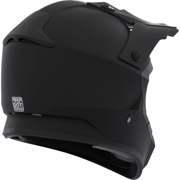 CKX TX228 Off-Road MX Helmet - Solid Matte Black - Euromoto