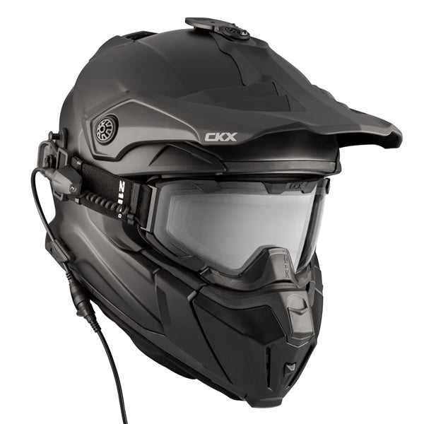 CKX Titan Electric Original Backcountry Winter Helmet with Goggles 210 - Matte Black - Euromoto