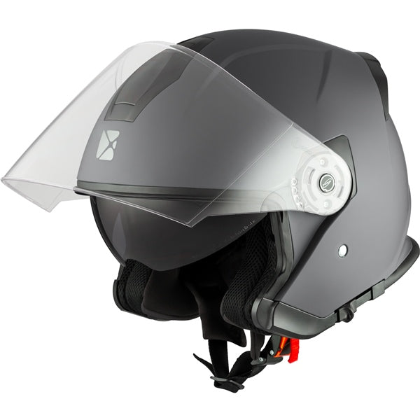 CKX Razor RSV Open Face Helmet - Solid Grey Matte - Euromoto