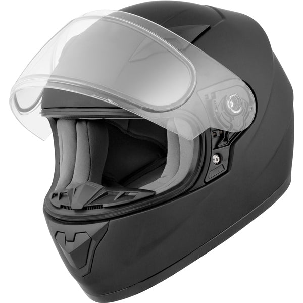 CKX RR519Y Youth Winter Double Lens Full-Face Youth Helmet - Solid Matte Black - Euromoto
