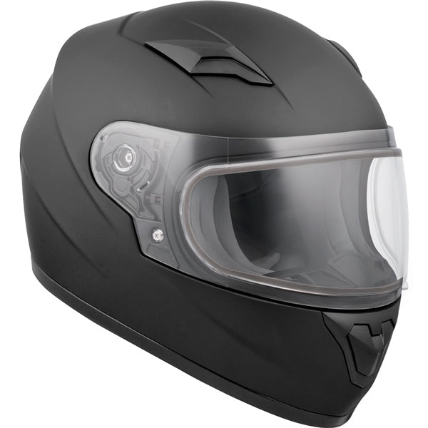 CKX RR519Y Youth Winter Double Lens Full-Face Youth Helmet - Solid Matte Black - Euromoto