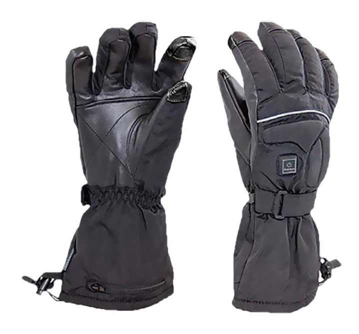 7.4V BATT HEATED LEATHER/NYLON GLOVES - Euromoto