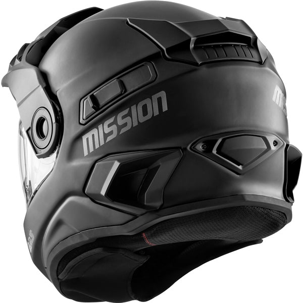 CKX Mission AMS Full Face Helmet Solid Matte Black - Winter Double Lens - Euromoto