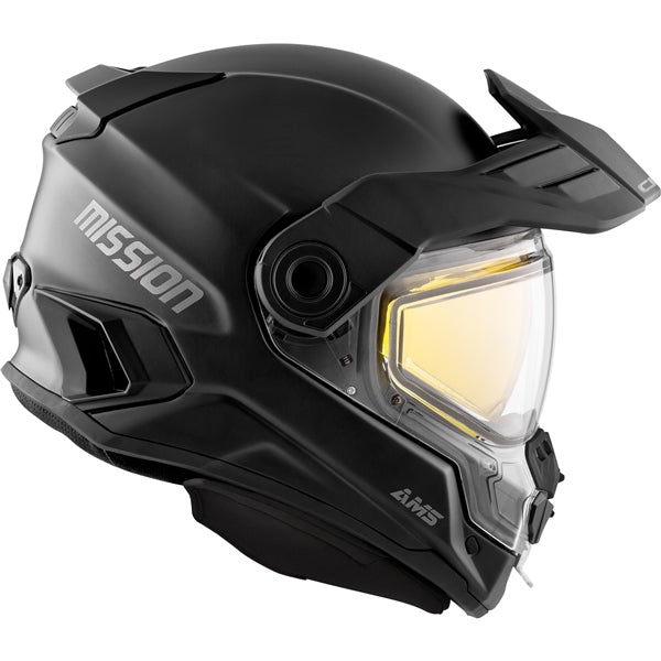 CKX Mission AMS Full Face Helmet Solid Matte Black - Winter Double Lens - Euromoto