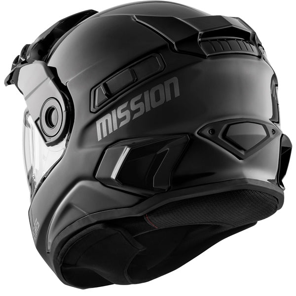 CKX Mission AMS Full Face Helmet Solid Black - Winter Double Lens - Euromoto
