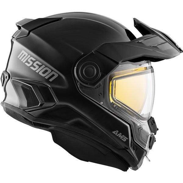 CKX Mission AMS Full Face Helmet Solid Black - Winter Double Lens - Euromoto