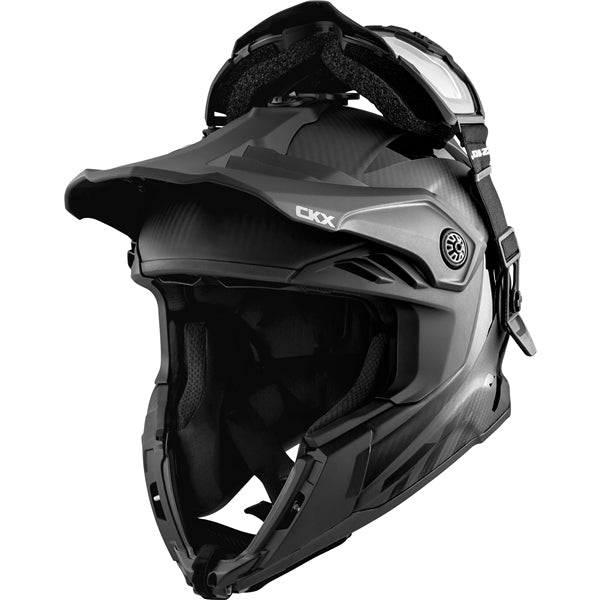CKX Titan Airflow Carbon Winter Helmet with 210° Goggles - Matte Carbon - Euromoto
