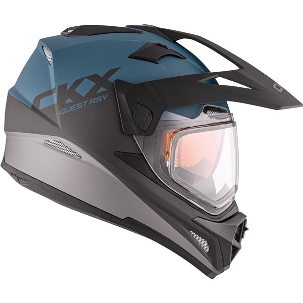 CKX Quest RSV Beam Mat Blue Double Lens Winter Helmet - Euromoto