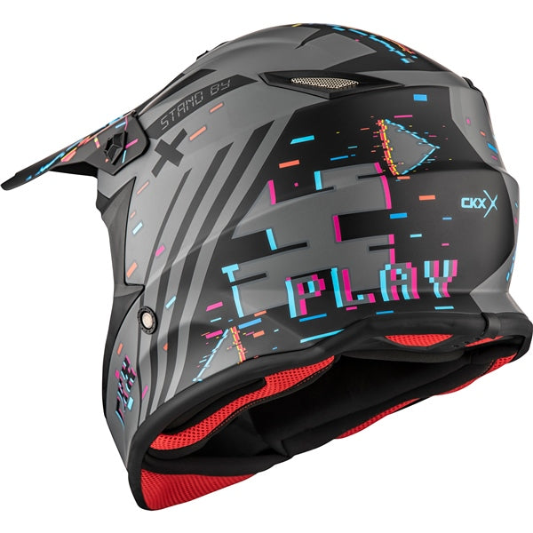 CKX TX019Y Youth Off-Road MX Helmet - Error Graphic - Euromoto