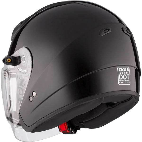 CKX VG977 Winter Open-Face Helmet Electric Double Lens Gloss Black - Euromoto