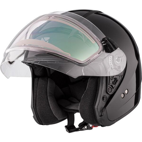 CKX VG977 Winter Open-Face Helmet Electric Double Lens Gloss Black - Euromoto