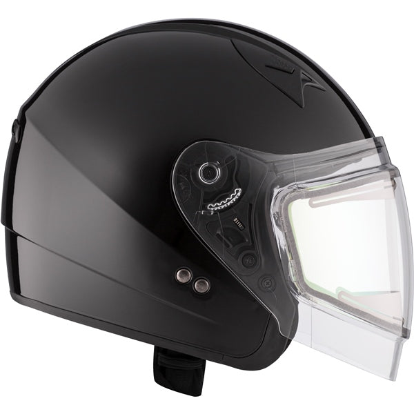 CKX VG977 Winter Open-Face Helmet Electric Double Lens Gloss Black - Euromoto