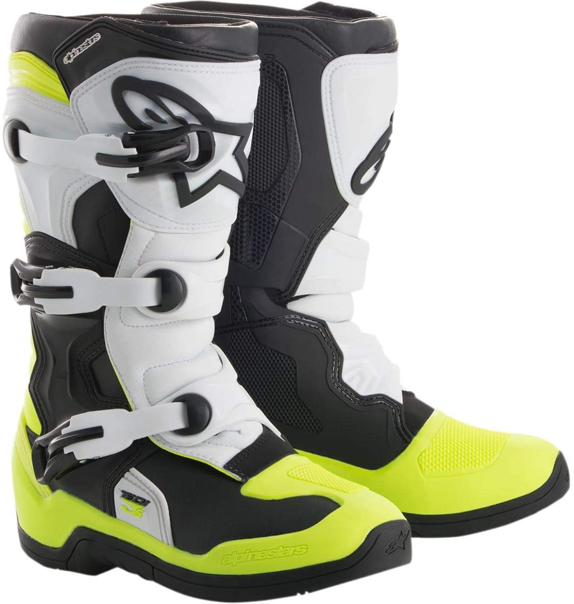 ALPINESTARS BOOT TECH 3S YOUTH BLACK/WHITE/YELLOW - Euromoto
