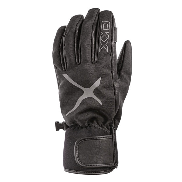CKX Elevation Short Leather/Fabric Gloves Snowmobile Winter Unisex Black - Euromoto