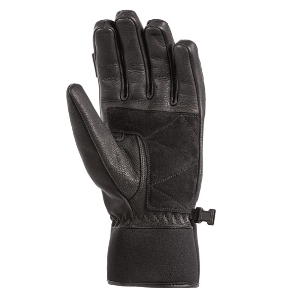 CKX Elevation Short Leather/Fabric Gloves Snowmobile Winter Unisex Black - Euromoto