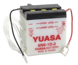 Yuasa Battery Conventional 6N6-1D-2 Part# YUAM2662B - Euromoto