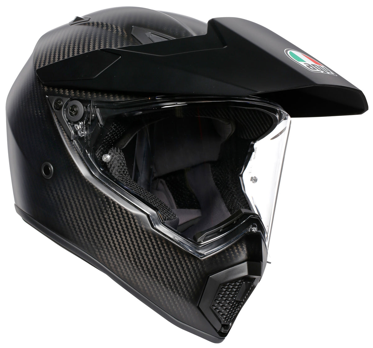 AGV AX-9 Matt Carbon Motorcycle Summer Helmet - 4-ways configurations - Euromoto
