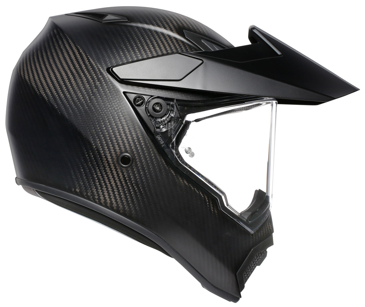 AGV AX-9 Matt Carbon Motorcycle Summer Helmet - 4-ways configurations - Euromoto