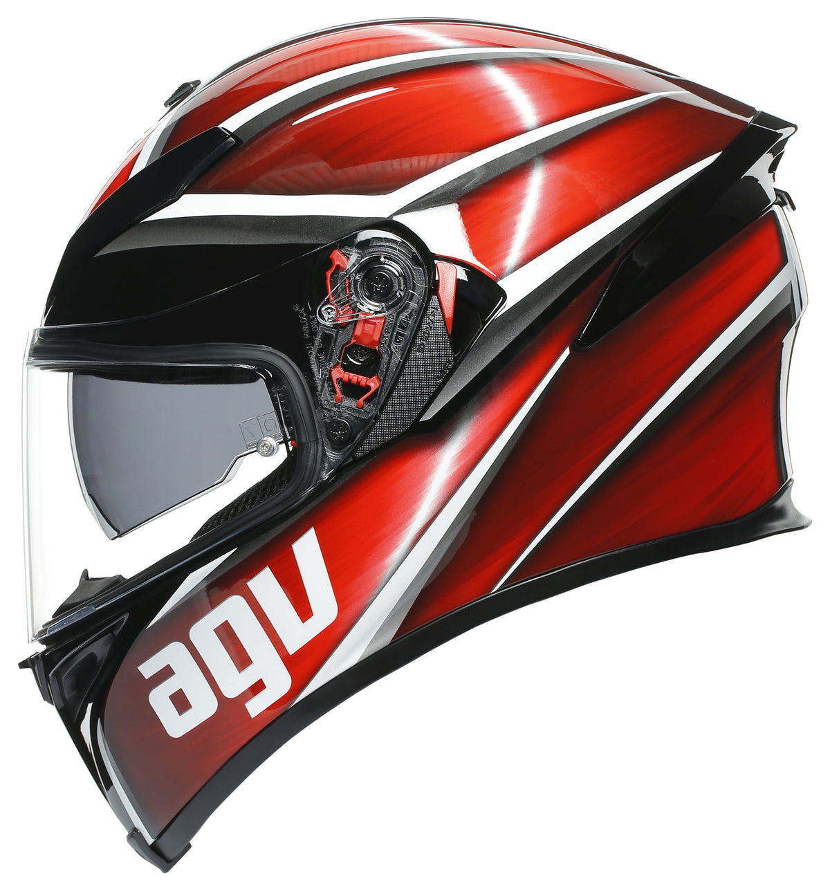 AGV HELMET K-5 S TEMPEST BLACK/RED - Euromoto