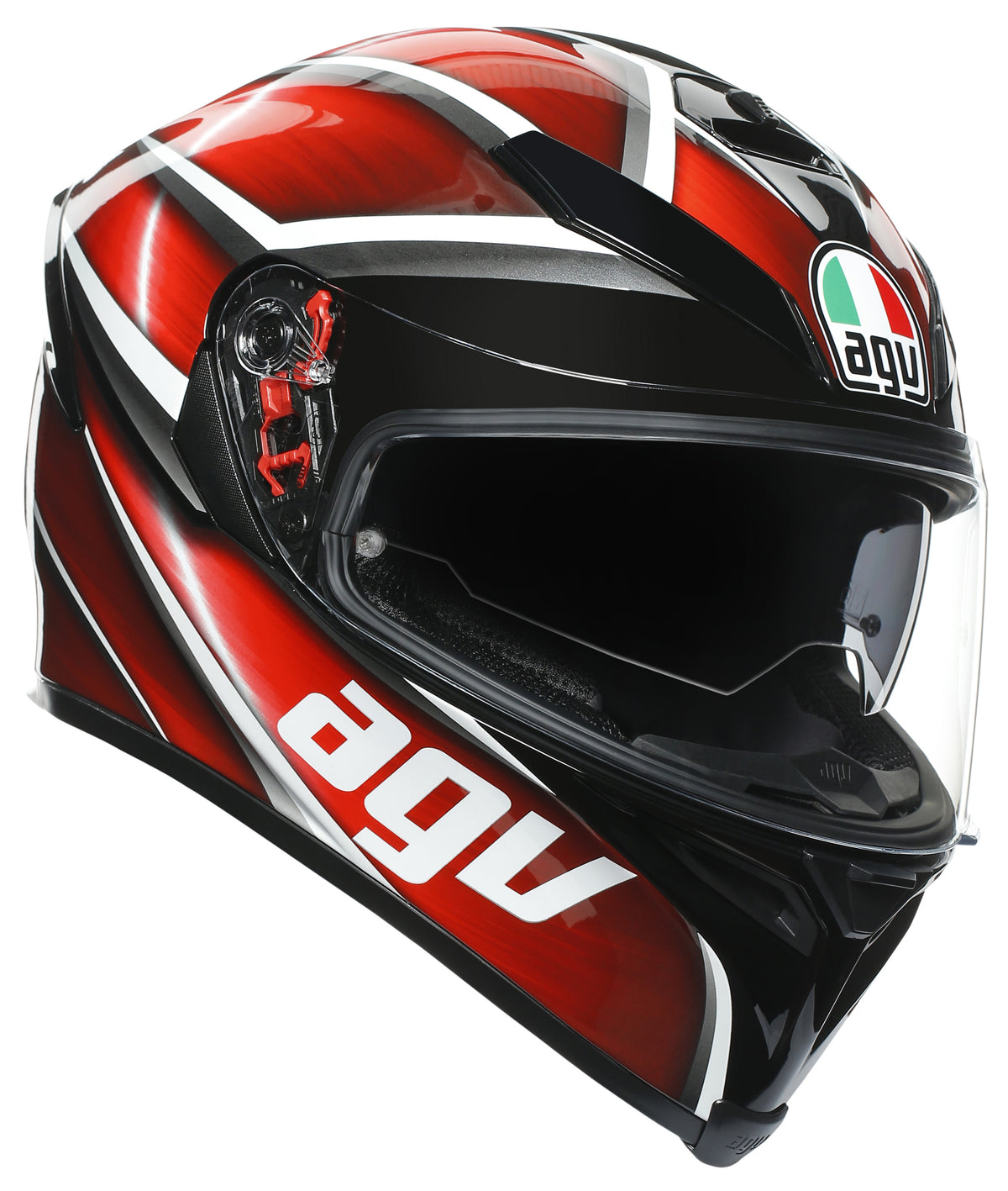 AGV HELMET K-5 S TEMPEST BLACK/RED - Euromoto