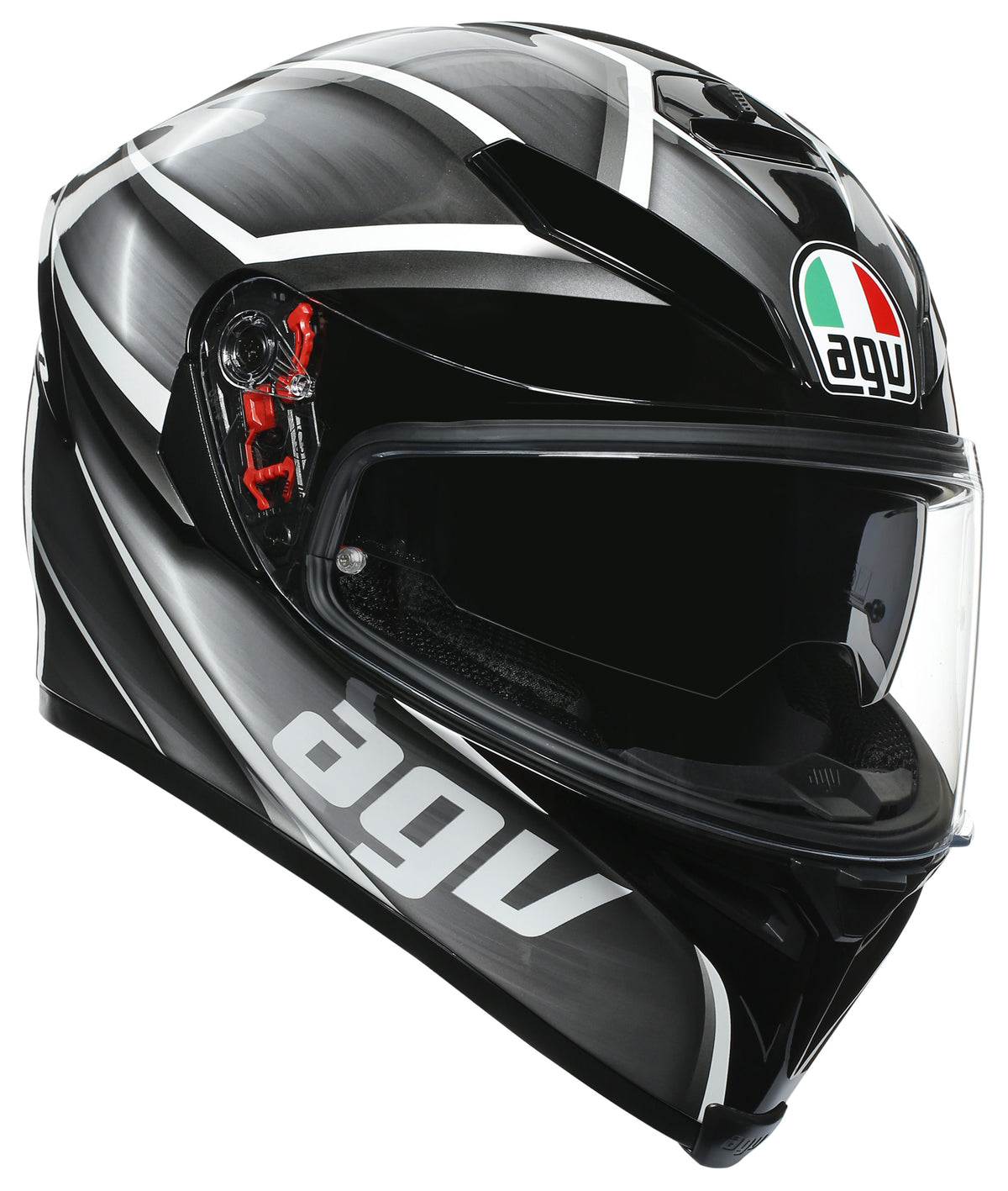 AGV HELMET K-5 S TEMPEST BLACK/SILVER - Euromoto