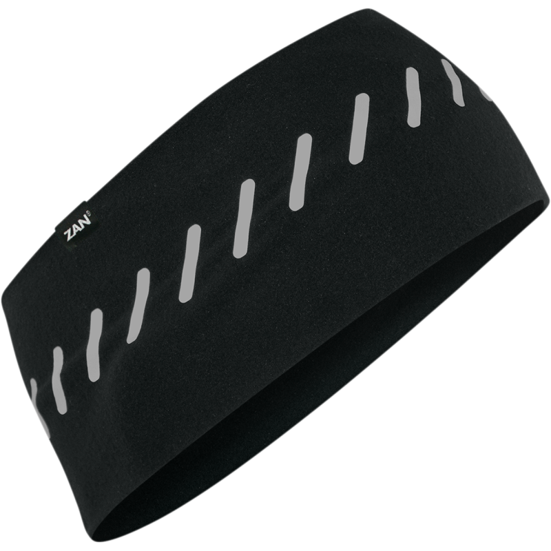 ZAN HEADGEAR HEADBAND SPORTFLEX SERIES REFLECTIVE BLACK HBL114R - Euromoto